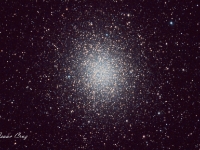 20160503 NGC5139 Omega Centauri LRGB 11x120s  In May 2016 I had the privilege to attend the Texas Star Party.  The TSP provides some of the darkest pristine skies for a star party in the US.  While there I was able to image a few of Southern objects that are not visible to me in Ohio.  Here is my interpretation of NGC 5139 aka Omega Centauri.  This spectacular globular cluster has more than 10 million stars clustered in a ball 150 light-years in diameter and is a relatively very bright object.  Because of this it can be seen easily with a small aperture telescope and even binoculars.  Omega Centauri is about 15,500 light years distant and is the largest globular cluster in our galaxy. This image is composed of 11 2-minute images through Red, Green, Blue and Luminance filters for a total of about an hour and a half exposure time Date:5/3/16 Location: Texas Star Party, Fort Davis, TX Mount: Paramount MX Camera: SBIG ST10 XME Optics: TeleVue NP 127 Exposure: L=R=G=B = 11x120 secs Processing: PixInsight